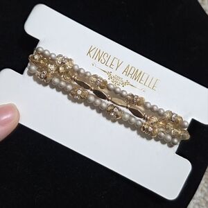 Set of 3 Kinsley Armelle Gold Bracelets